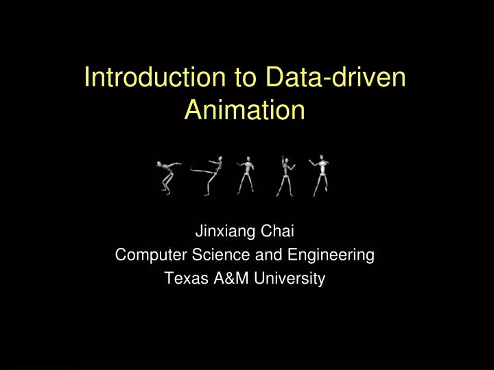 introduction to data driven animation
