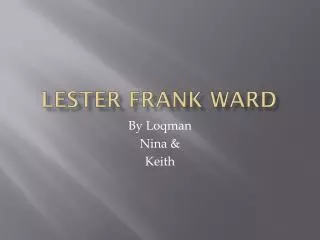 Lester Frank Ward