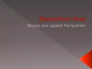 elizabethan wars