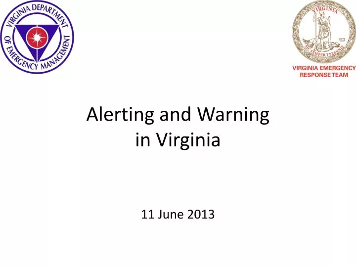 alerting and warning in virginia