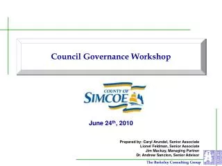 Council Governance Workshop