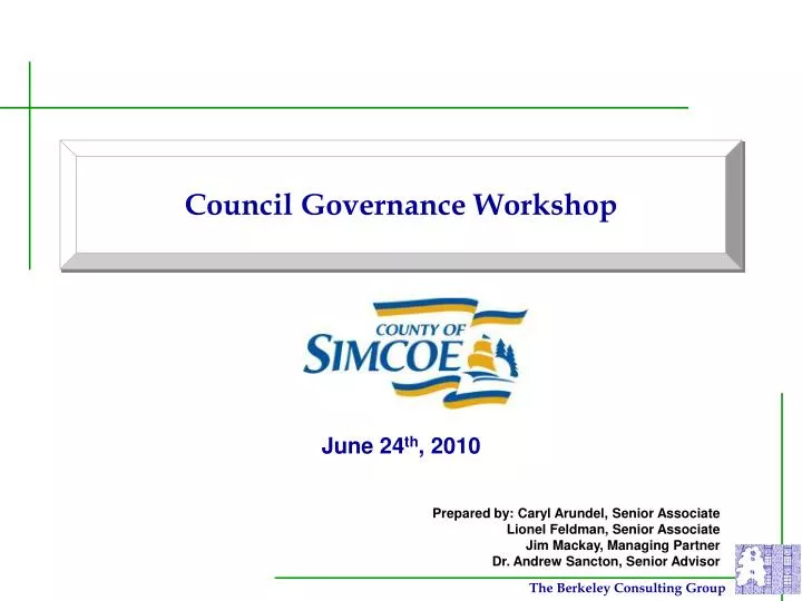 council governance workshop