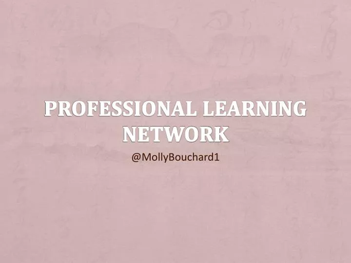 professional learning network