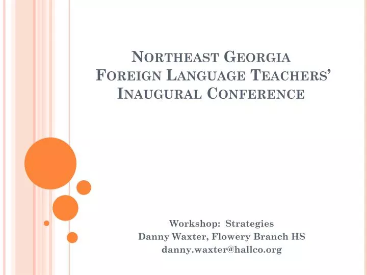 northeast georgia foreign language teachers inaugural conference