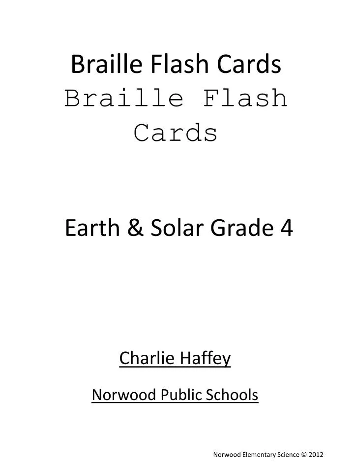 braille flash cards braille flash cards