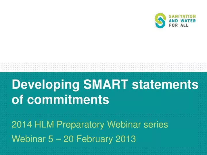 developing smart statements of commitments