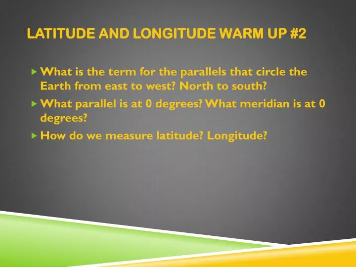 latitude and longitude warm up 2