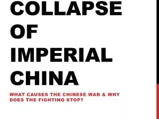 Collapse of imperial china