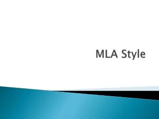 mla style