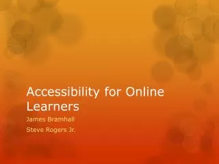 Accessibility for Online Learners