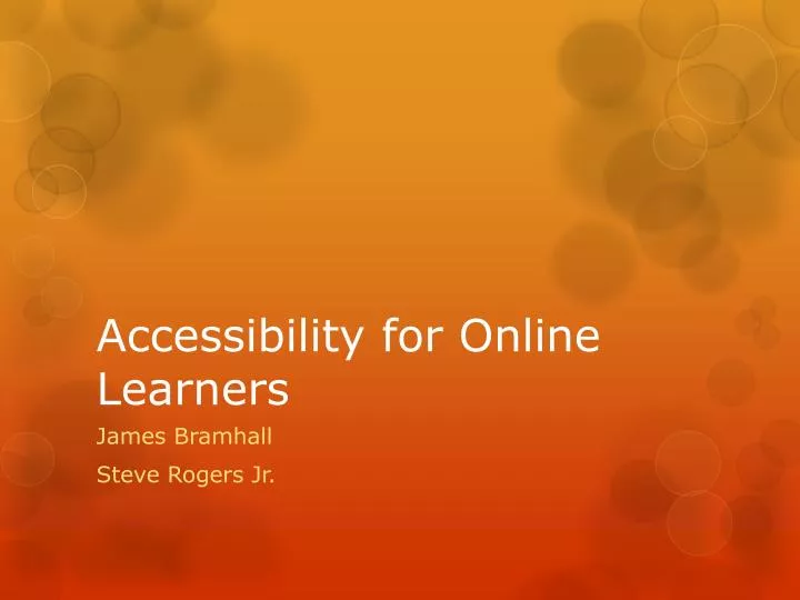 accessibility for online learners