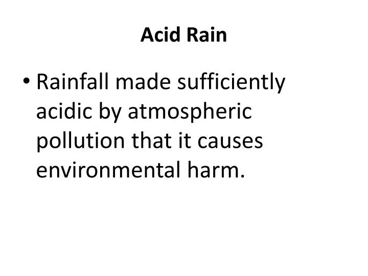 acid rain
