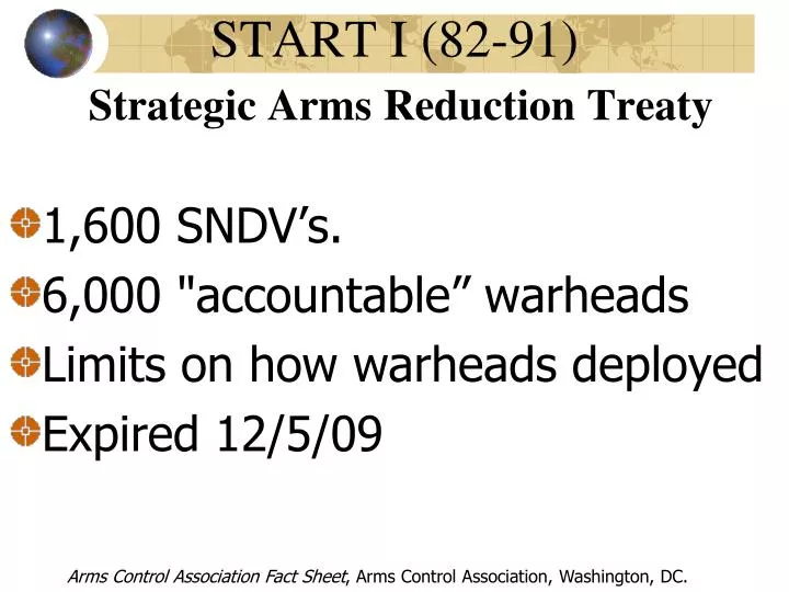 start i 82 91 strategic arms reduction treaty