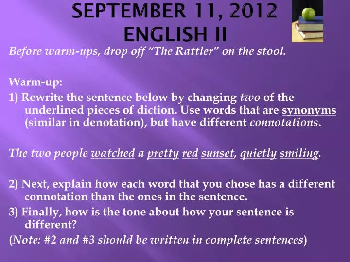 september 11 2012 english ii