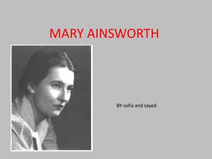 mary ainsworth