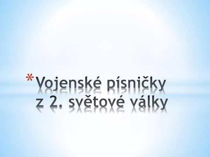 vojensk p sni ky z 2 sv tov v lky