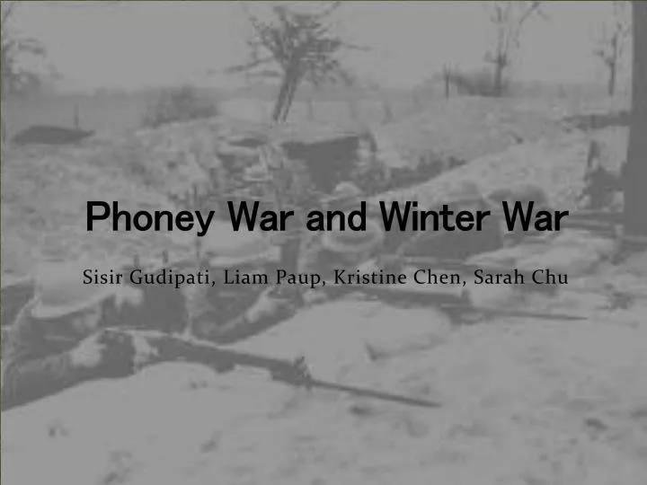 phoney war and winter war