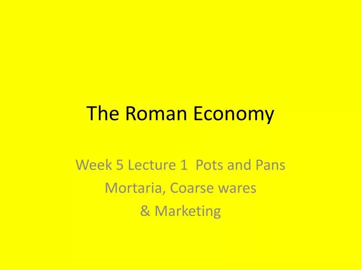the roman economy