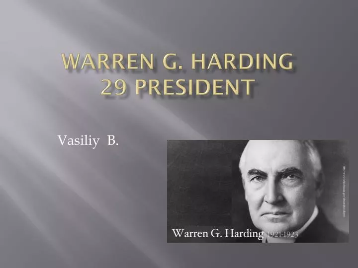 warren g harding 29 president