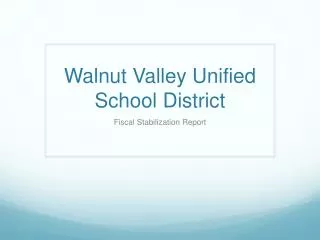 Walnut Valley Unified School District