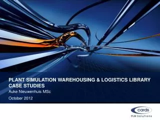 Plant Simulation Warehousing &amp; Logistics Library Case studies