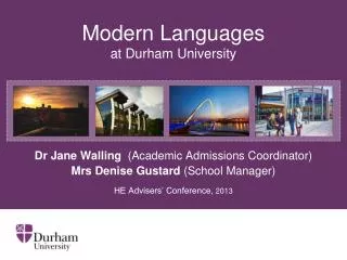 Modern Languages at Durham University