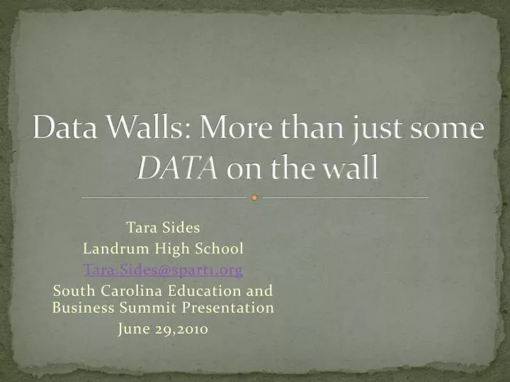 data walls more than just some data on the wall