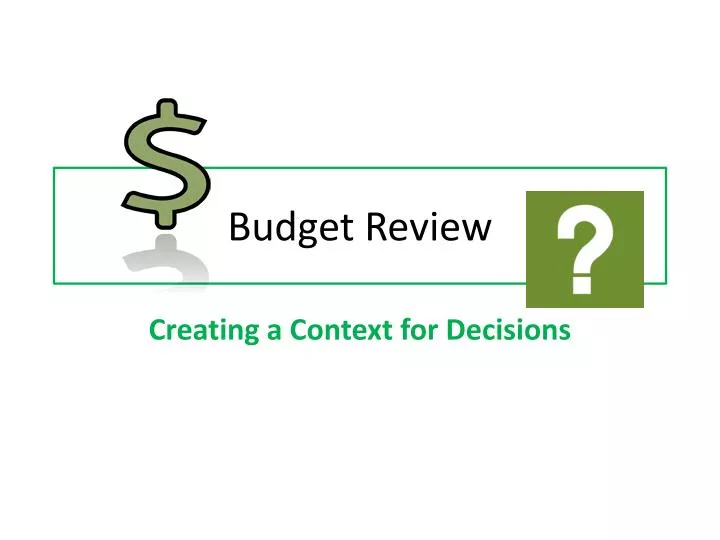 budget review