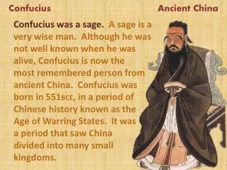 Confucius Ancient China