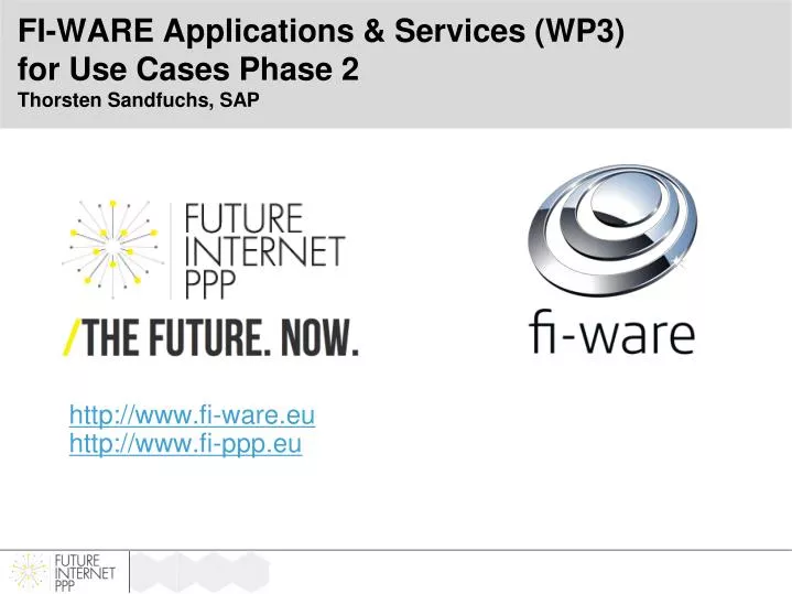 fi ware applications services wp3 for use cases phase 2 thorsten sandfuchs sap