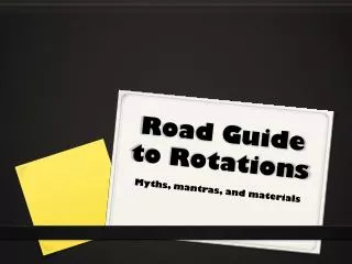 Road Guide to Rotations