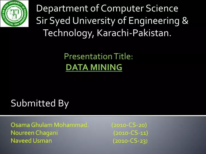 department of computer science sir syed university of engineering technology karachi pakistan