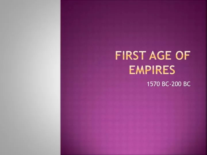 first age of empires