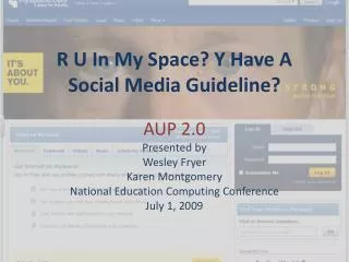 R U In My Space? Y Have A Social Media Guideline?
