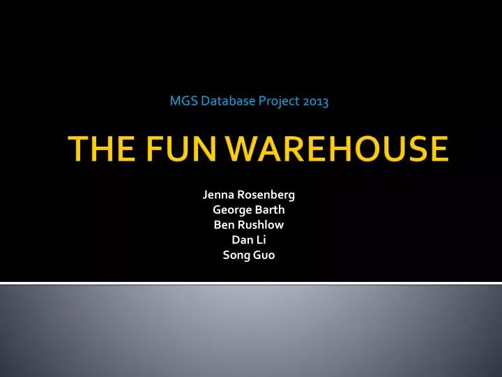 mgs database project 2013