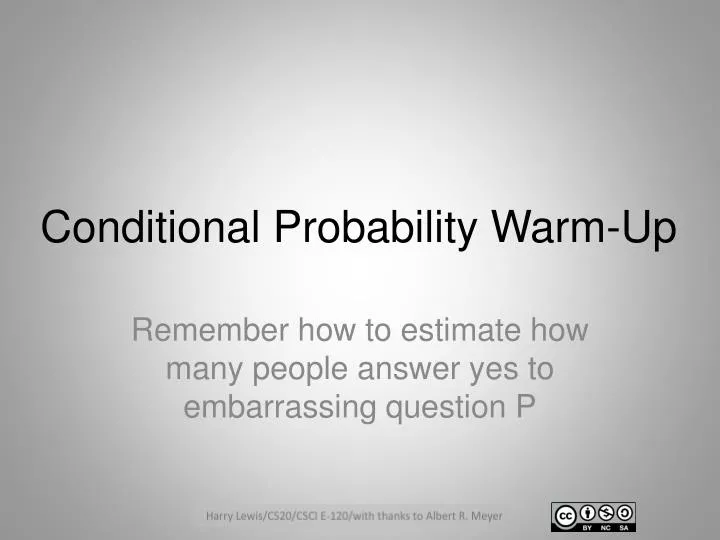 conditional probability warm up
