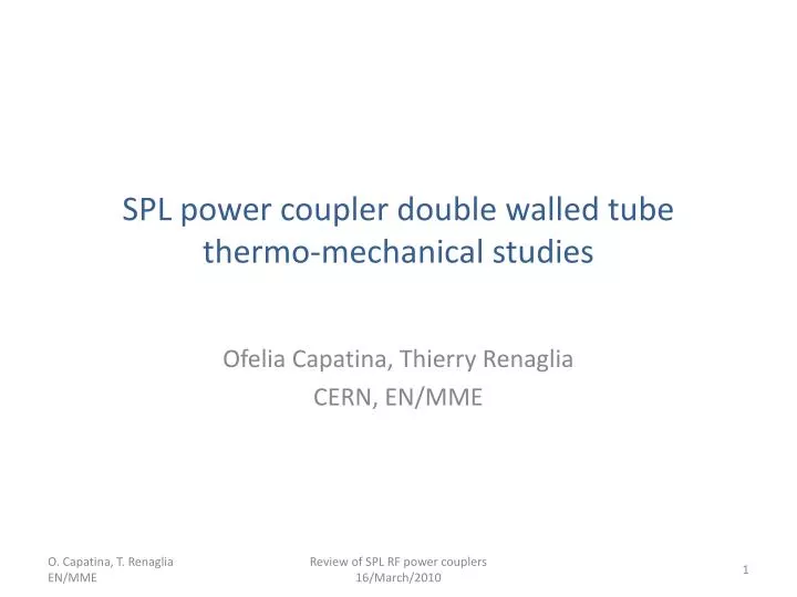 spl power coupler double walled tube thermo mechanical studies