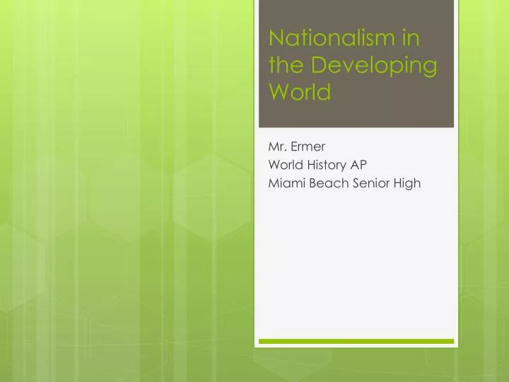nationalism in the developing world