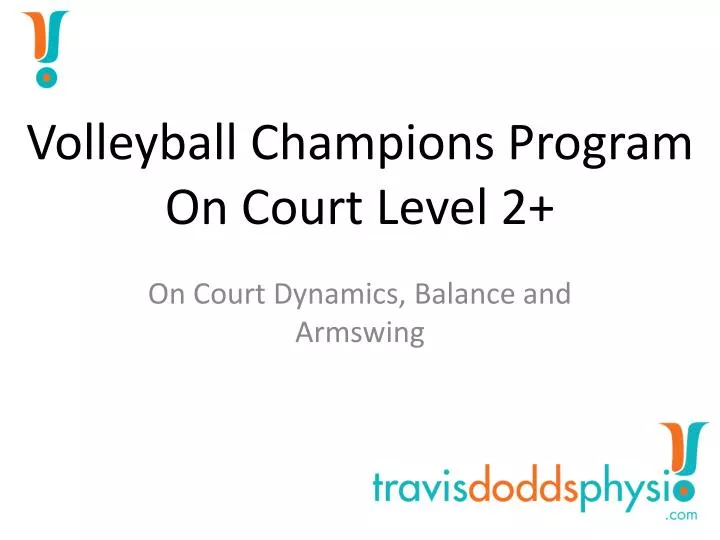 volleyball champions program on court level 2