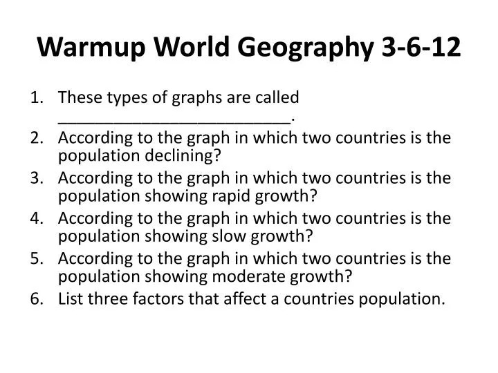 warmup world geography 3 6 12