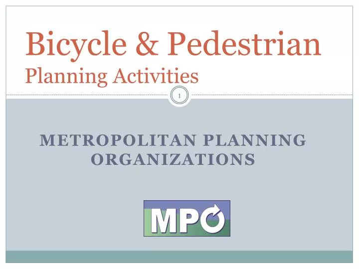bicycle pedestrian planning activities