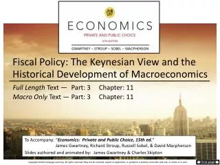 Fiscal Policy: The Keynesian View and the Historical Development of Macroeconomics