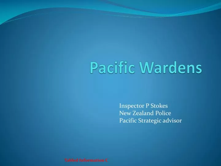 pacific wardens
