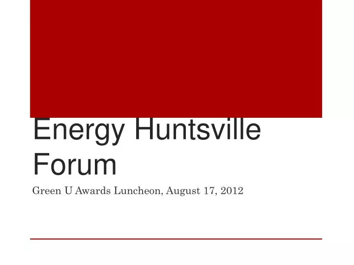 energy huntsville forum