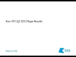 Kiss 101 Q2 2012 Rajar Results