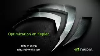 Optimization on Kepler