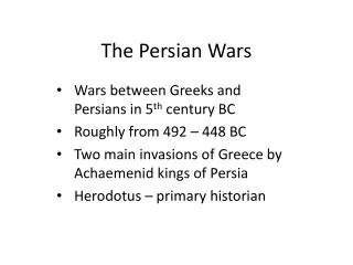 The Persian Wars