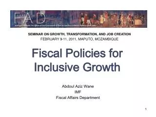 Fiscal Policies for Inclusive Growth