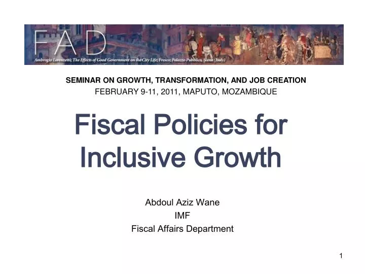 fiscal policies for inclusive growth