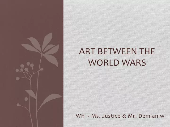 art between the world wars